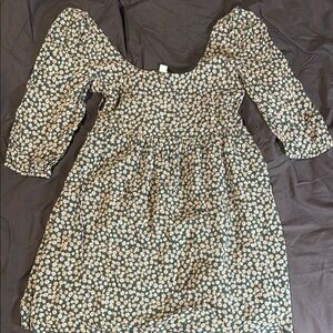 American Eagle Outfitters Blue Ruffled Mini Dress